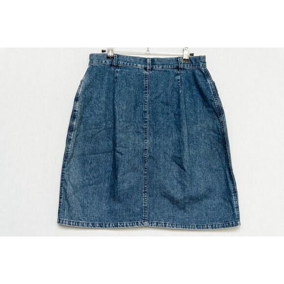 L.L Bean Jean Skirt Women's 10 Blue Denim O HC43 - Picture 2 of 6